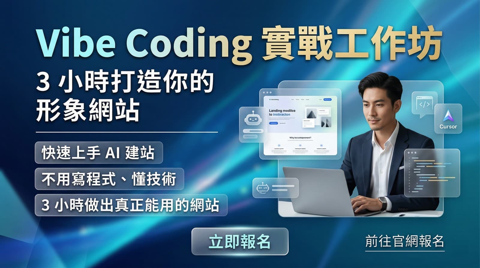 Vibe Coding 實戰工作坊｜3 小時打造你的 形象網站